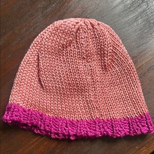 Pink and Magenta Knit Beanie